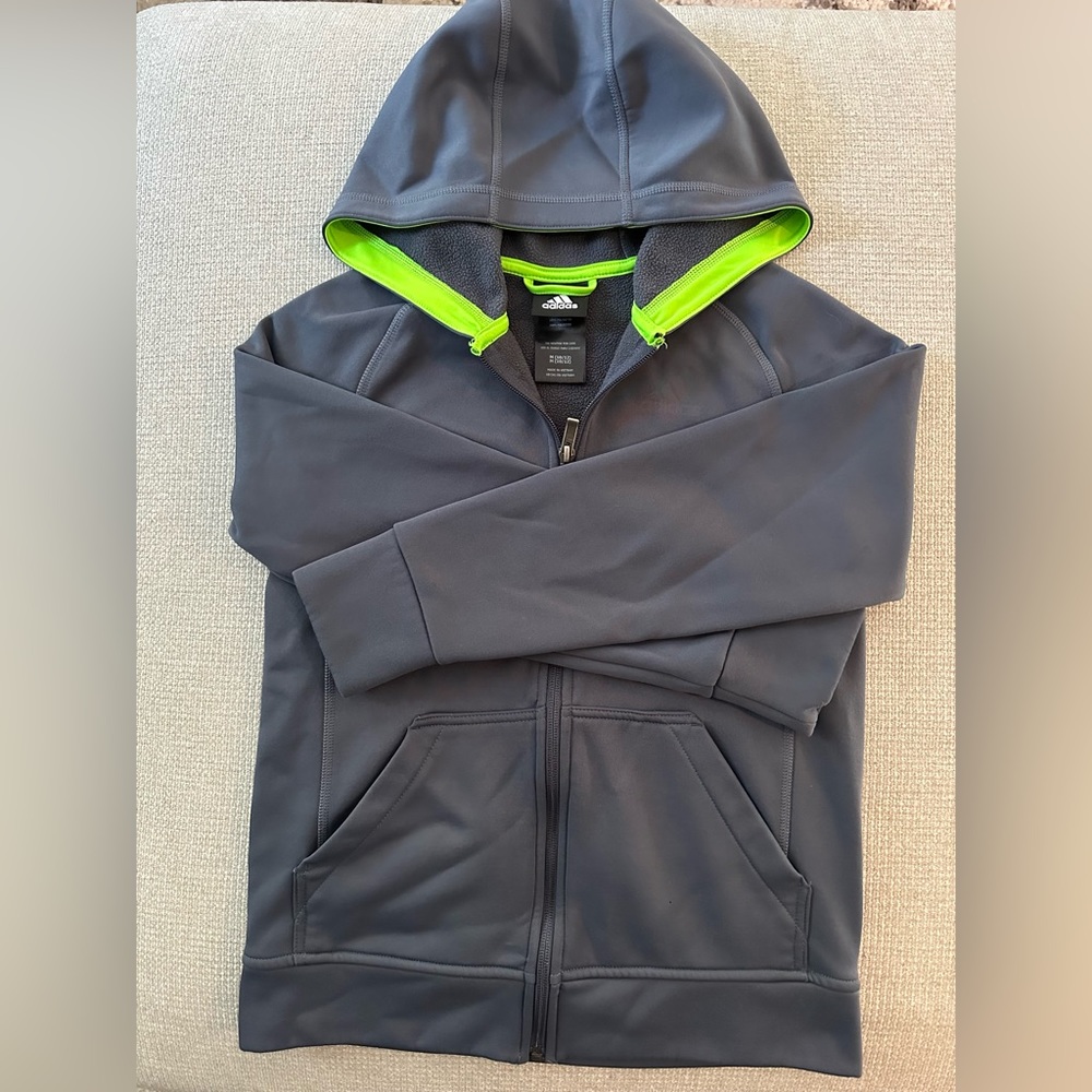 Adidas Boys Zip Up Hoodie Size M